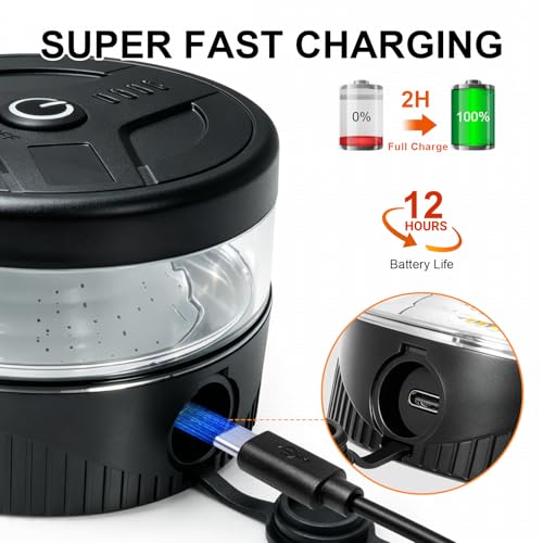 Wireless Beacon Light Magnetic, USB-C Rechargeable Strobe Lights for Trucks, Mini Portable LED Emergency Flashing Light for Postal Car Plow Tractor UTV Golf Cart Warning Safety IP67 Waterproof, Amber