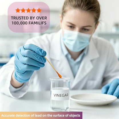 Accurate Lead Test Kit, 30 Swabs, Upgraded Formula Lead Paint Test Kit, Enhanced Detection for Dishes, Paint Cups, Ceramics, and More Surfaces | Results in 30 Seconds |