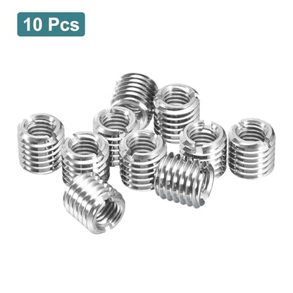 uxcell 10Pcs Threaded Inserts, M8-1.25x12 & M12-1.75x12 Stainless Steel 303 Screw Thread Sleeves Thread Repair Insert for Mechanical Equipment - size: M8-1.25x12 & M12-1.75x12mm