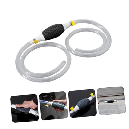 Manual Transfer Pump with Hose Efficient Oil and Water Siphon Kit for Cars Trucks and Motorcycles Durable Hand Pump for Fuel Liquid Extraction
