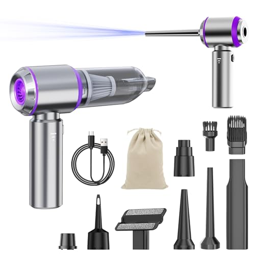 20000Pa Car Vacuum Cleaner High Power, Cordless Mini Vacuum Air Duster for Car Detailing Kit, 4-in-1 Portable Handheld Vacuum with Brushless Motor, Aspiradora para Carro, Home Office Pet (Purple) - color: Purple