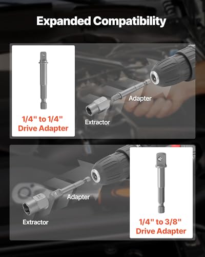 VEVOR Bolt Extractor Kit, 54 Pieces Easy Out Screw Extractor Set, Left Hand Drill Bit Set, Multi-Spline Extractors, for Removing Damaged, Stripped, Broken, Rusted, Rounded-Off Bolts, Nuts & Screws - size: 54 PCS