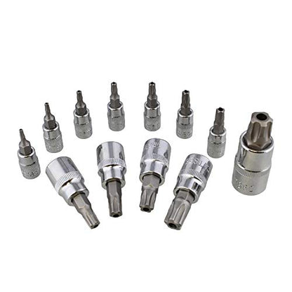ABN Torx Plus Socket Set Star Bit Set, 5 Star Tamper Proof Bit Set, Tamper Proof – 12-Piece Torx Set