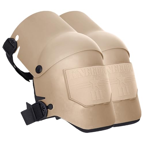 Sellstrom Ultra Flex KneePro Professional Knee Pads for Men & Women with Thick Foam Cushioning & Heavy Duty Hard Outer Shell - Adjustable Straps with Speed-Clips & Ergonomic Metal Hinges - for Construction Work, Gardening, Roofing, Flooring - color: Tan