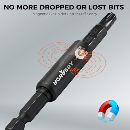 7-Piece High Torque Impact Socket Adapter & Magnetic Bit Holder Set, 1/4" Hex Shank Drill Socket Adapter to 1/2" 3/8" 1/4" Drive, Magnetic Bit Holder for Impact Driver & Drill, With Organizer Rack - style: 7-PCS + Magnetic Bit Holder