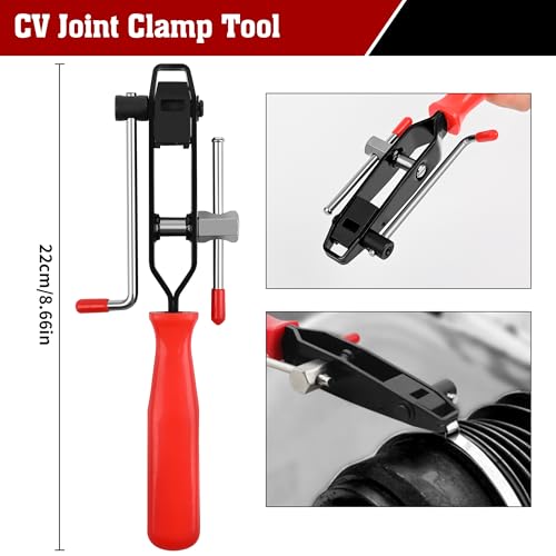 TOOLEAGUE 5Pcs Joint CV Boot Clamp Tool Pliers Set | Hose Clamp and Clic-R Type Pliers,Auto Trim Removal Tool with Storage Bag for Car ATV UTV