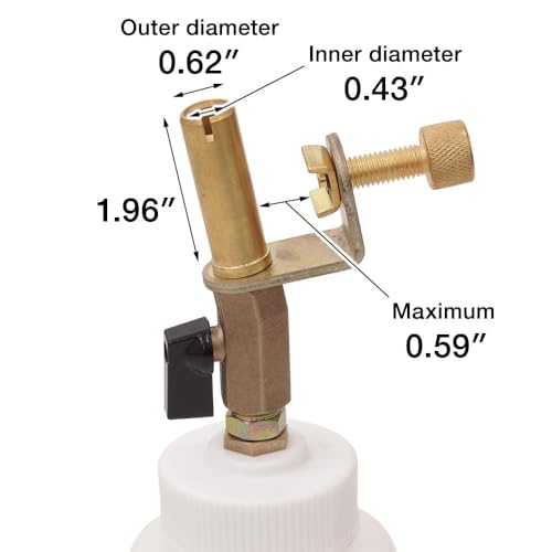 Japard Brake Fluid Refill Bottle, Bleeder Bottle with Adjustable Clamp 1 Liter Master Cylinder, Dispensing Refilling Brake Bleeder Kit, Safe to Prevent Any Spatter
