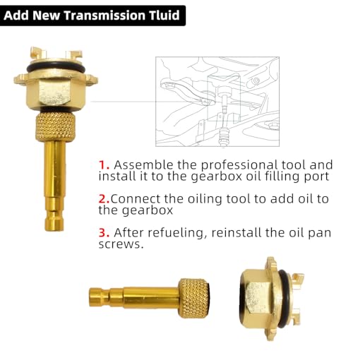 DPTOOL Metal Transmission Oil Filling Tool Compatible with Mercedes Benz 725.0 9-Speed Oil Change Transmission Filler Tool Adapter Replace 725 589 02 90 00, 725 589 00 90 00 - size: 9 Speed