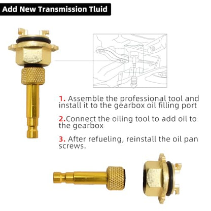DPTOOL Metal Transmission Oil Filling Tool Compatible with Mercedes Benz 725.0 9-Speed Oil Change Transmission Filler Tool Adapter Replace 725 589 02 90 00, 725 589 00 90 00 - size: 9 Speed