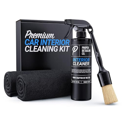 Interior Car Cleaning Kit - Professional Auto Detailing Supplies with Brush for Complete Vehicle Interior Detailing - Car Interior Cleaner Kit for Deep Cleaning. Car Detailing Interior Detailing Kit. - size: Kit