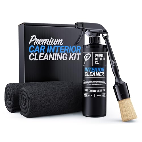 Interior Car Cleaning Kit - Professional Auto Detailing Supplies with Brush for Complete Vehicle Interior Detailing - Car Interior Cleaner Kit for Deep Cleaning. Car Detailing Interior Detailing Kit. - size: Kit