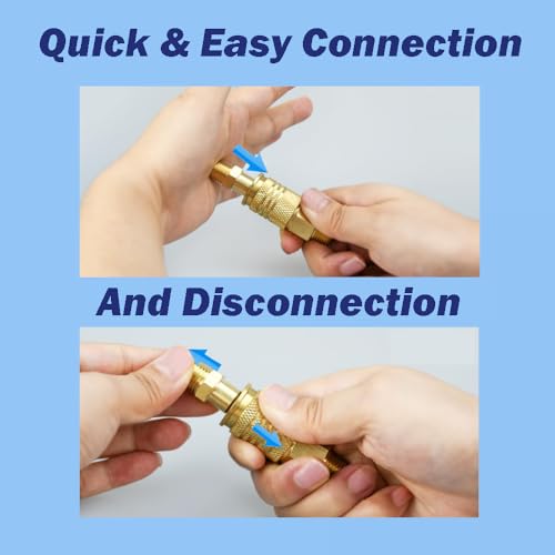 Air Compressor Blow Gun Kit and Tubing 17 Pcs, 1/4" NPT Quick Connect Fittings, Variety of Air Nozzles, 30' of 1/4" OD Hose and Connection Fittings