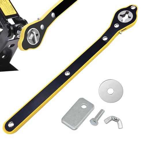 3Pcs Car Jack Wrench Set, 360° Swivel Labor-Saving Car Jack Ratchet Wrench Cross-shaped Hex-shaped Rhombus-shaped with Long Handle, Scissor Jack Lift Speed Handle Tool for Travel, Van, SUV & More