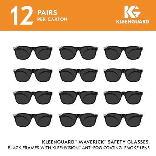 KLEENGUARD unisex-adult Kleenguard Maverick Eye Protection - color: Black Frame