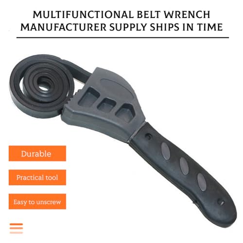 Strap Wrench, Oil Filter Wrench 50cm Length,Use as Jar Opener, Rubber Strap Wrenches Used by Mechanics, Plumbers