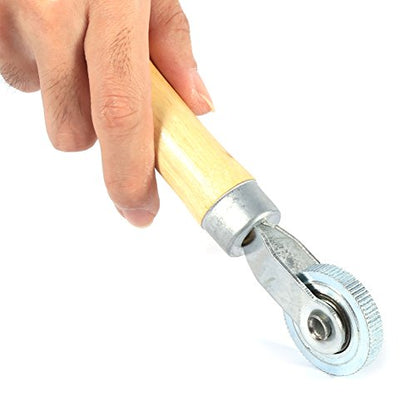 Tire Patch Kit, Wooden Handle Repair Tube Stitch Puncture Patch for Glue Tread Sidewall Repair (1.57" Diameter)