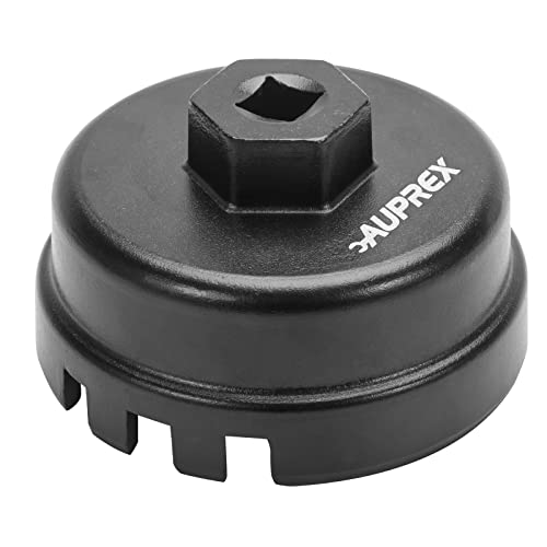 AUPREX Oil Filter Wrench Tool for Toyota Corolla, Prius, Prius Prime, Prius V, Matrix, CT200h, Scion iM/iQ/xD with 1.8 Liter Engines, 64mm 14 Flute Cup Style Oil Filter Removal Tool -6 Slots - size: For Corolla, Prius