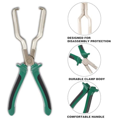 Aleric Electrical Disconnect Pliers - 2Pcs Fuel Line Disconnect Tool, Fuel Filter Caliper, Fuel Line Petrol Clip Pipe Pliers, Automotive Electrical Connector Disconnect Fuel Feed Pipe Repair Tool