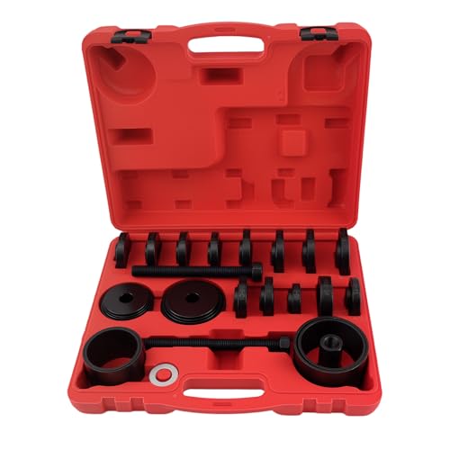 maXpeedingrods 24pcs Front Wheel Drive Bearing Removal Installation Tool Kit, FWD Wheel Bearing Press Puller Service Tool Set, Universal Automotive Wheel Bearing Install/Remover Master Kit