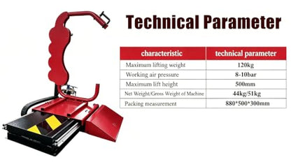 KA-WB30 Portable Wheel Lifter 80KG (176 LBS) Capacity, Car Tire Lift for Automatic Wheel Balancer and Tyre Lifting