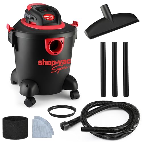 Shop-Vac 2035089 Wet/Dry Vacuum Cleaner, 5 Gallon, 3.0 Peak HP, 1.25 Inch Diameter x 7 Foot Hose, 7 Foot Cord, Ideal for Jobsite, Garage & Workshop