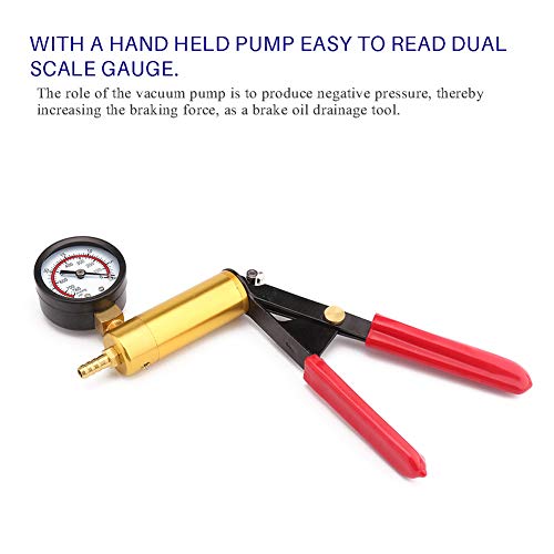 Beduan 16pcs Brake Bleeder Kit Hand Held Vacuum Pump Tester with Adapters for Automotive - color: Red