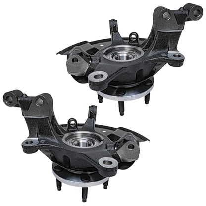 Detroit Axle - AWD Front 4pc Steering Knuckles Kit for 07-10 Ford Edge Lincoln MKX, 2 CV Axles 2 Steering Knuckles & Wheel Bearing Hubs 2007 2008 2009 2010 Replacement - size: 4UX50468/Kit
