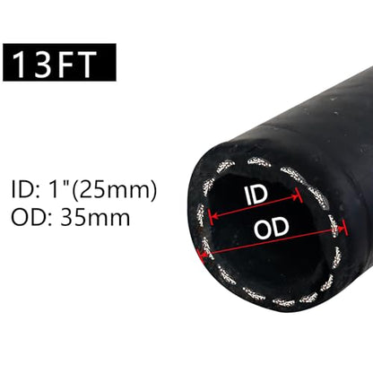 1 Inch x 13 Foot Fuel Transfer Hose with 1" Inch Dual NPT Threads Connecter male NPT fittings Compatible with All Electric Fuel Pumps for Dispensing Diesel Fuel,Gasoline,Kerosene Biodiesel - size: 1"ID, style: 1"-1"*13FT