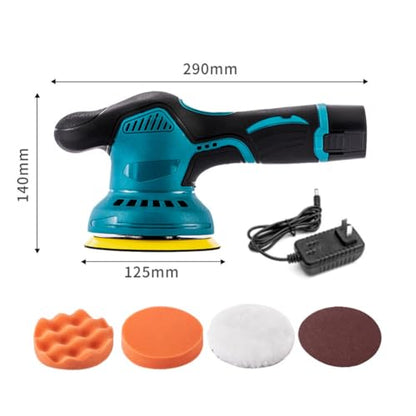 Cordless Car Buffer Polisher Kit , Portable Dual Action Polisher for Car Detailing Waxing Polishing Scratch Removing Scratch Removing