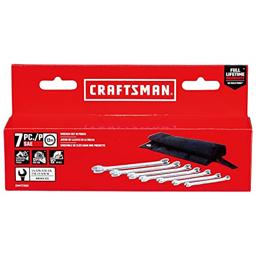 CRAFTSMAN SAE WRENCH SET IN POUCH, 7PC (CMMT21085) - style: SAE Wrench Set