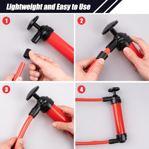 Siasky Siphon Pump 200cc Fluid Transfer Pump(2nd Generation), Fuel Transfer Hand Pump Kit for Gas, Oil, Water and Liquids, Efficient and Lightweight