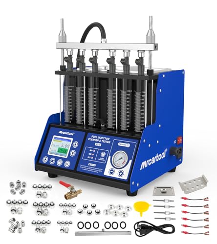 MR CARTOOL V310 Fuel Injector Cleaner Tester Machine, 110V/220V Fuel Injection System Cleaners with 6 Cylinders, Ultrasonic Clean Tool Kit for Diesel Gasoline Standard GDI/EFI/FSI Injectors - size: GDI V310