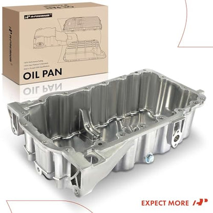 A-Premium Engine Oil Pan Sump with Drain Plug Compatible with Volkswagen Jetta 2006-2008, Eos 2007-2009, GTI 2006-2008, Passat 2006-2008 & Audi A3 2006-2008, TT 2008-2009, TT Quattro 2010-2013