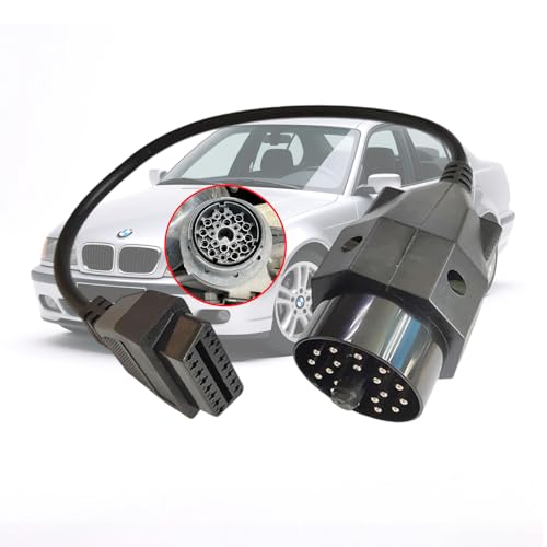 OBD1 to OBD2 Cable for BMW 20 Pin Adapter,20pin Diagnostic Connector | Compatible for BMW Old Vehicle 20pin Obd1 to 16pin Obd2 Diagnostic Connector, Work with ELM327 OBDii Scanner Tool/Code Reader - style: Fit for BMW-20pin