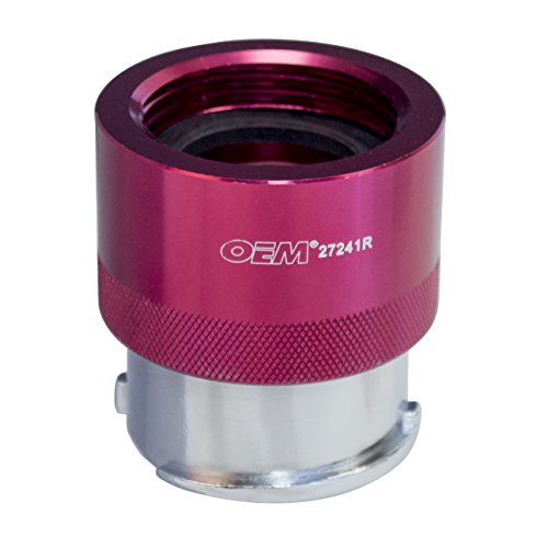 OEMTOOLS 27241R Radiator Adapter (Volvo Saab Jeep Maserati Ferrari) Radiator Pressure Tester Adapter for Volvo, Saab, Jeep, Maserati & Ferrari – Cooling System Radiator Cap Adapter – OEMTOOLS 27241R - style: Works with Volvo, Saab, Jeep, Maserati, and Fer