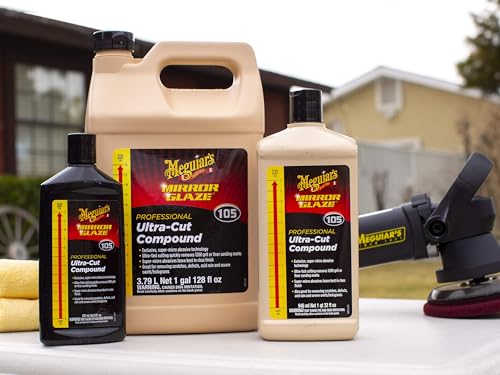 Meguiar’s Mirror Glaze Ultra-Cut Compound, Car Polishing Compound for Car Paint to Remove Light Defects and Restore Clarity; Use On Cars, Trucks & Suvs - 32 Fl Oz - size: 32 Oz, style: Ultra-Cut Compound
