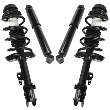 Detroit Axle - Front Struts & Coil Springs Rear Shock Absorbers Replacement for 2010 2011 2012 2013 Kia Soul - 4pc Set - size: 4AQ47346/Shock Kit
