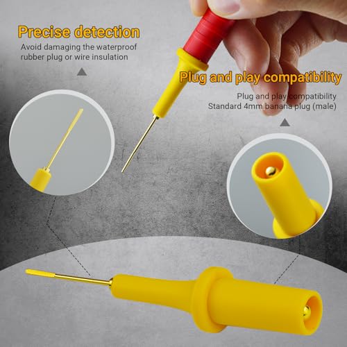 ZIBOO PPTK0005 Test Probe Adapter Kit Automotive Diagnostic Car Test Tool,Back Probe&Blade Probe Adapter, Allows Pinpoint Diagnostic Testing