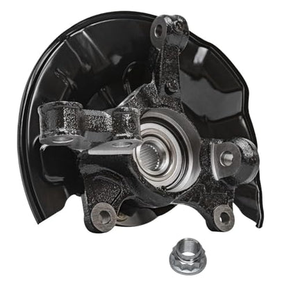 Detroit Axle - Front Steering Knuckles Hubs Brake Calipers w/Brackets Replacement for 2014-2018 Toyota Corolla Matrix - 4pc Set - size: 4BU50415/Kit