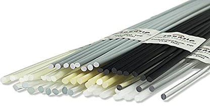 JOUNJIP 13" Plastic Welding Rods - Long 7 Types of Welding Plastic (PP PU ABS PE TPO PA PC) Most Common Plastics- For Use With JOUNJIP Plastic Welding Kit- 52 Pack 1/8" Dia - High Quality Checked