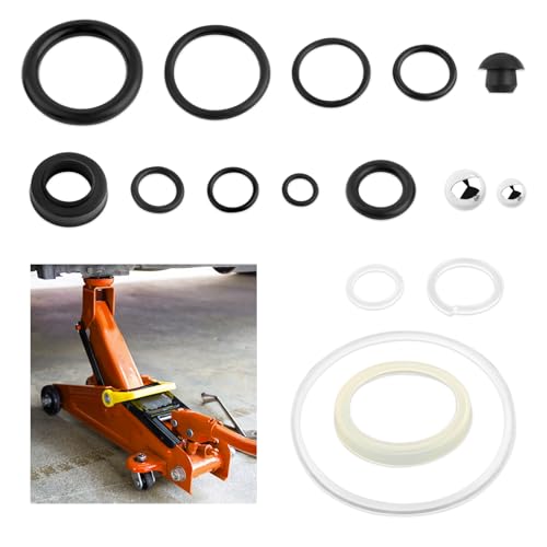 16PCS Hydraulic Jack Seal Kit,Professional Floor Jacks Oil Sealing Kitswith O Ring Seal & Oil Plug for Hydraulic Systems Sealing,3 Ton Floor Jack Parts Kit for Cars,SUVs,Truck