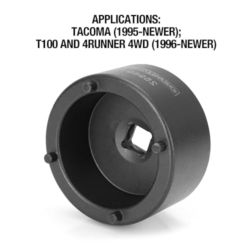OEMTOOLS Toyota 4 Pin Hub Locknut Socket Removes/Installs Tacoma Locknuts | Removes and Installs Locknuts on Tacoma, 4Runner, and T100 4WD, 1/2 Inch Drive, Solid Pin Design, Prevents Locknut Damage - size: 4 Pin Socket