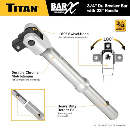 Titan Bar-X 64185 3/4-Inch Drive 30-Inch Breaker Bar