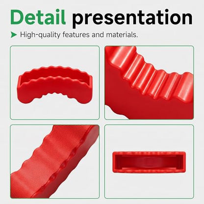 2 PCS 6 Ton Jack Stand Pads for Car, Anti-Slip Rubber Floor Jack Pad, Load-Bearing, Universal for Most Cars, Trucks, SUVs (Red) - color: 6 Ton #Red