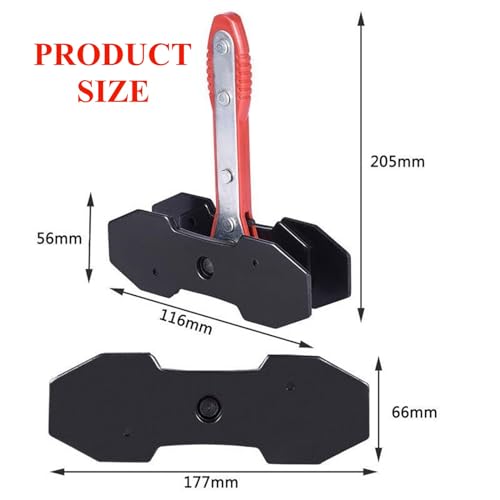 Brake Caliper Press, Caliper Piston Spreader, Brake Tools,Brake Caliper Piston, Brake Caliper Press Ratchet with 2 Extra pcs Steel Plates, Red