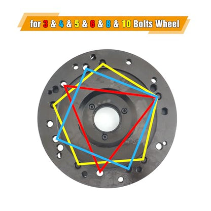 Universal Wheel Balancer Adaptor Fixture Plate, Tire Balancing Machine Clamp, for 36/38/40mm Shaft