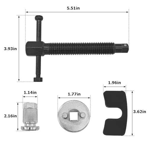 Bittwee Car Brake Piston Wind Back Tool, 3pcs/Set Brake Caliper Piston Rewind Tool, Auto Rear Brake Pad Wind Back Tool, Brake Caliper Wind Back Tool for Replacement of Rear Brake Pad - size: 3 PCS/Set
