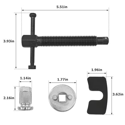 Bittwee Car Brake Piston Wind Back Tool, 3pcs/Set Brake Caliper Piston Rewind Tool, Auto Rear Brake Pad Wind Back Tool, Brake Caliper Wind Back Tool for Replacement of Rear Brake Pad - size: 3 PCS/Set