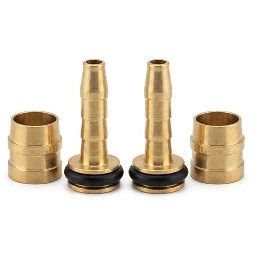 BleedZone Tektro Barb and Olive 5.5mm Kit, Brake Hose Fittings for Tektro Hydraulic Brakes, MTB Brake Line Barb and Olive No Leak Hose Inserts for Compatible Models, All-in-One Bike Tool Kits (2 Sets) - style: Olive Insert Set