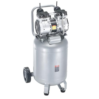 VEVOR 13-Gallon Air Compressor, 2HP, 4.6 SCFM@90PSI, Oil-Free Tank, 66dB Quiet Operation, Ideal for Tire Inflation, Woodworking, Auto Repairs, and Spray Painting (Maximum Pressure 125 PSI) - size: 17.5'' x 16.5'' x 33.3''